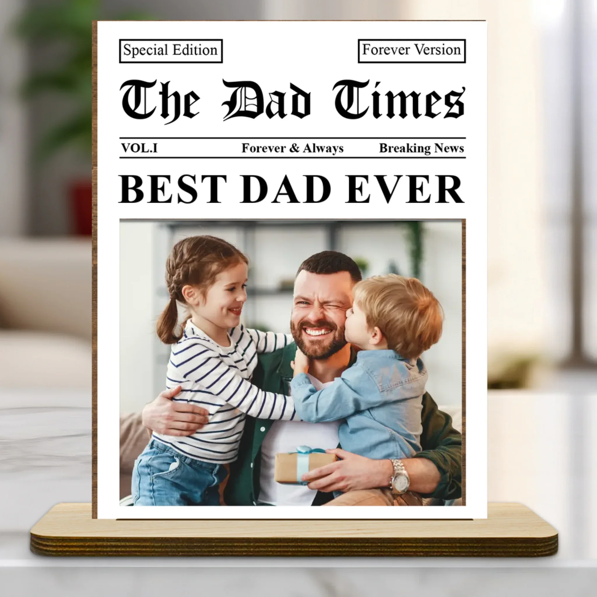 Special Edition - Personalized Custom 2-Layer Wood Plaque With Flat Base - Image 8