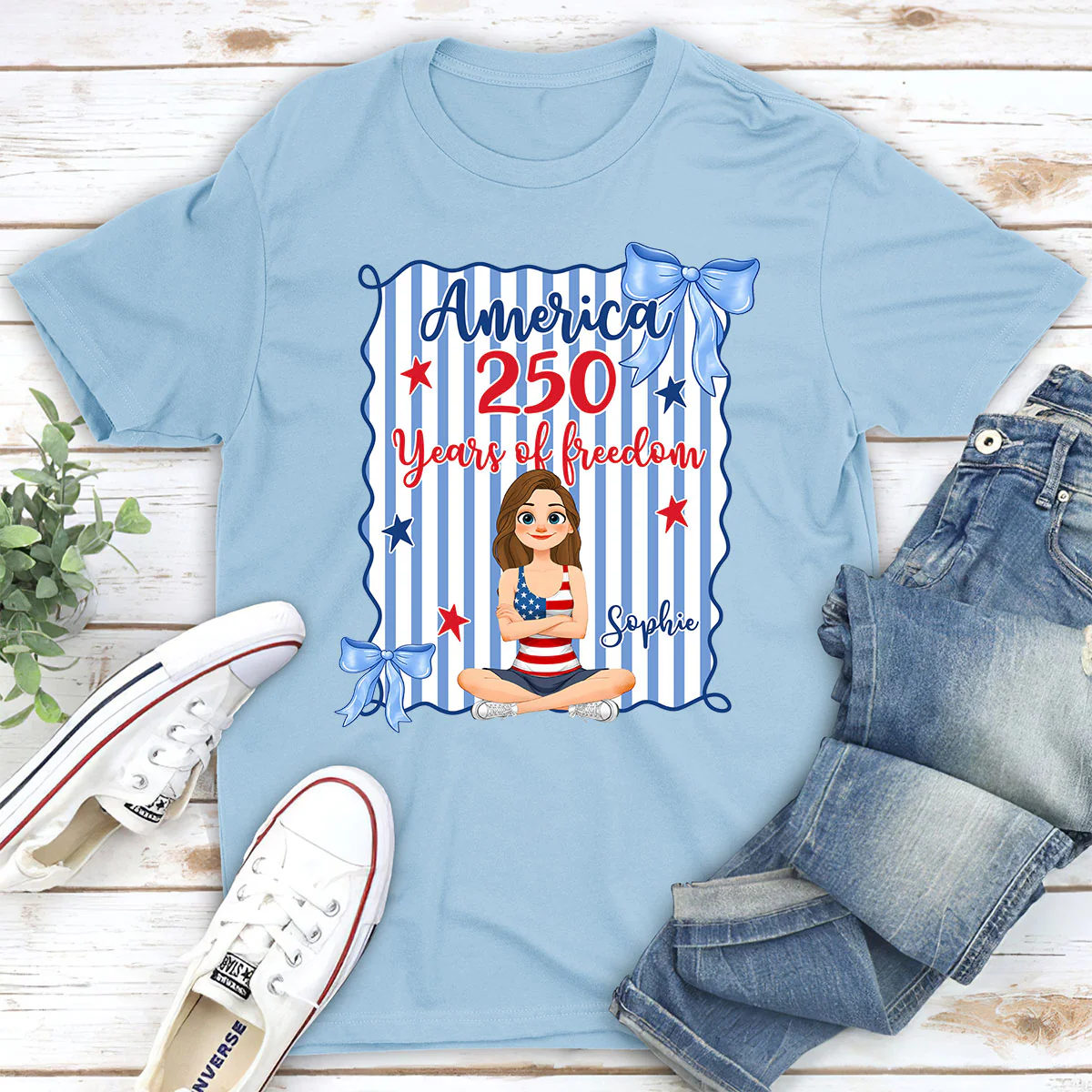 Stars And Bows - Personalized Custom Shirt - Image 2