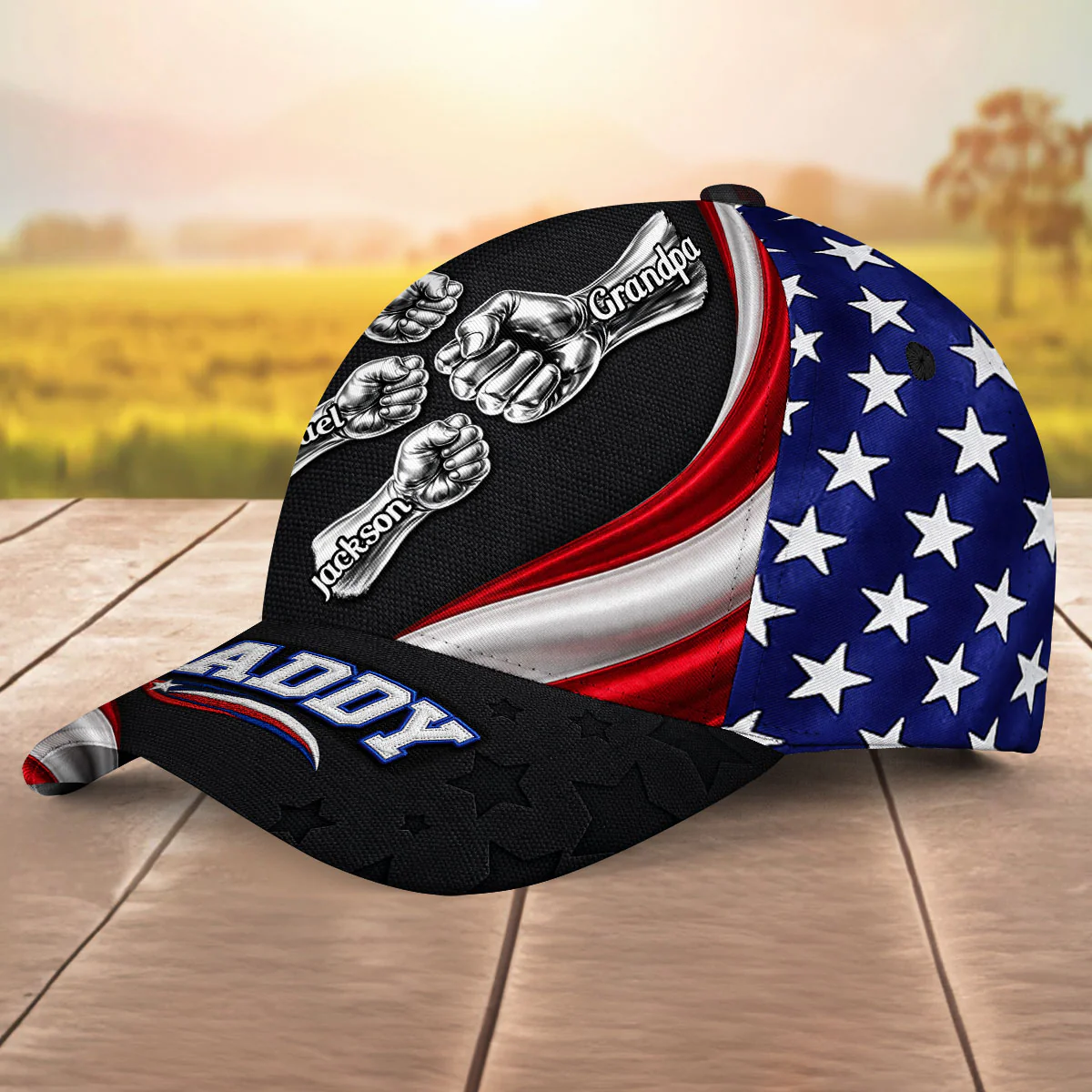 Stars And Stripes - Personalized Custom Classic Cap - Image 3
