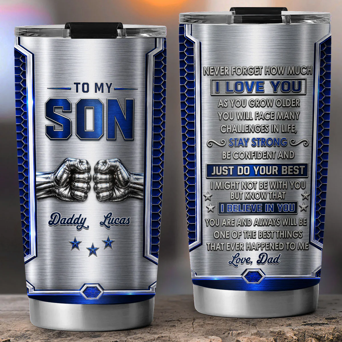 Stay Strong - Personalized Custom 3D Effect Tumbler
