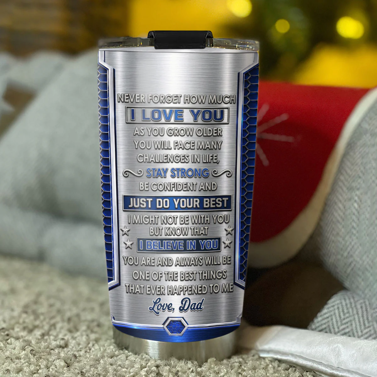 Stay Strong - Personalized Custom 3D Effect Tumbler - Image 3