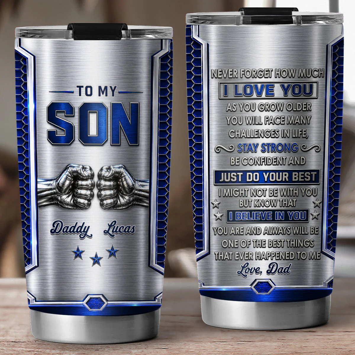 Stay Strong - Personalized Custom 3D Effect Tumbler - Image 5