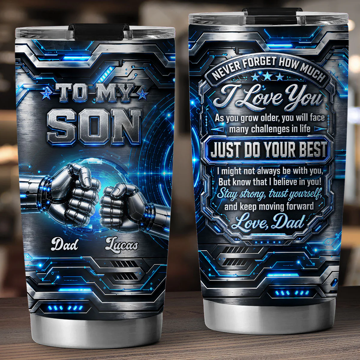 Stay Strong Trust Yourself - Personalized Custom 3D Effect Tumbler - Image 2