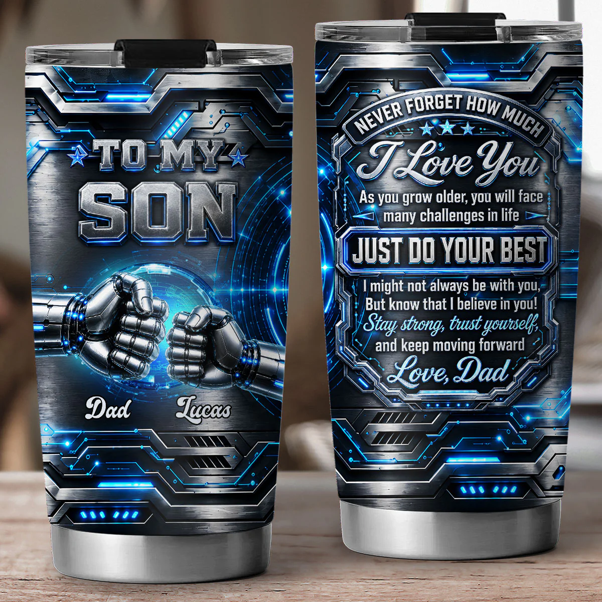 Stay Strong Trust Yourself - Personalized Custom 3D Effect Tumbler - Image 7