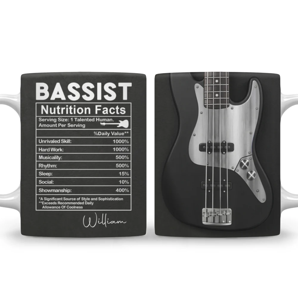 Strings Low Confidence High - Personalized Custom Coffee Mug - Image 7