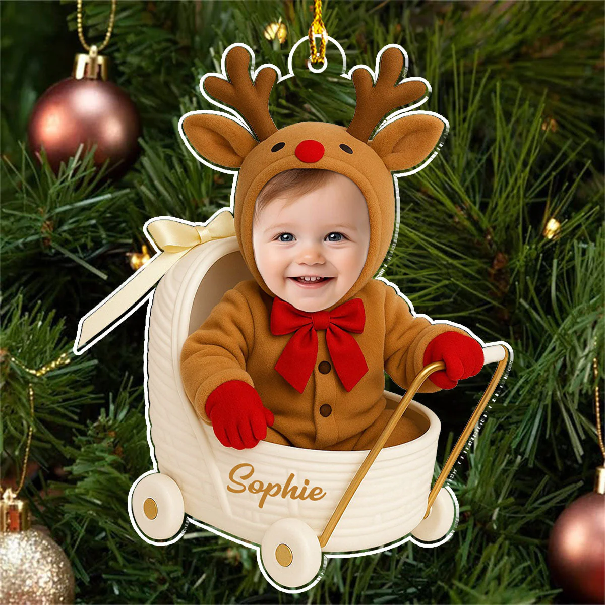 Stroll With Me - Personalized Custom Acrylic Ornament - Image 4