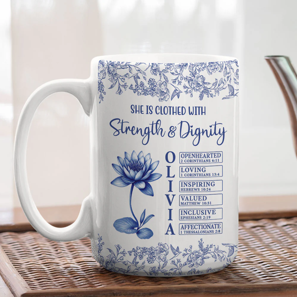 Strong In Faith Always - Personalized Custom Coffee Mug - Image 2