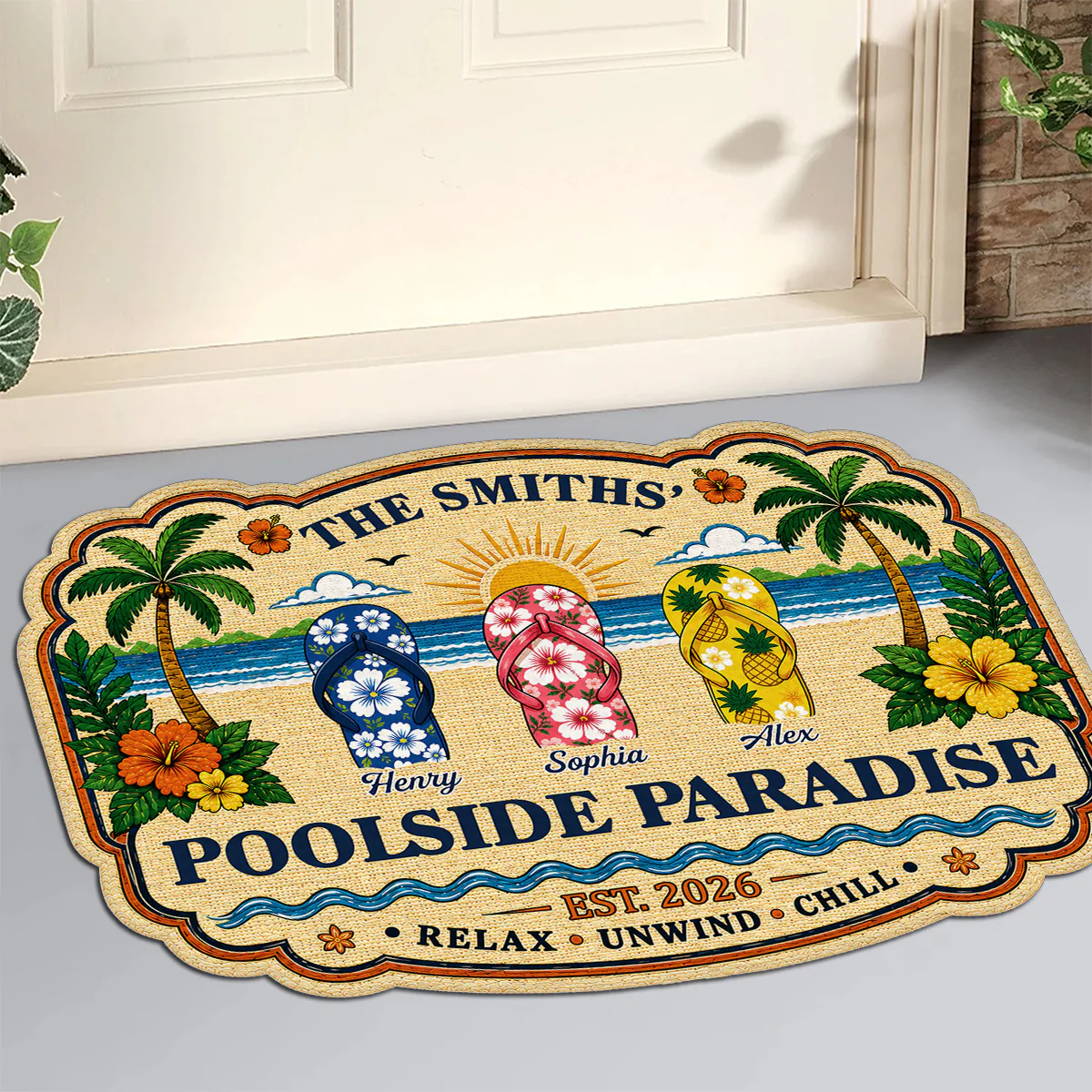 Summer House - Personalized Custom Doormat - Image 2