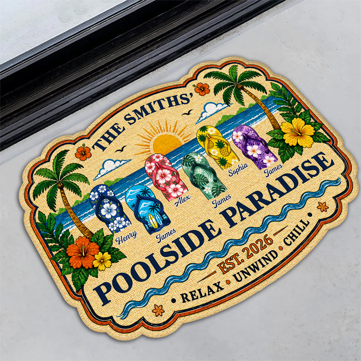 Summer House - Personalized Custom Doormat - Image 3
