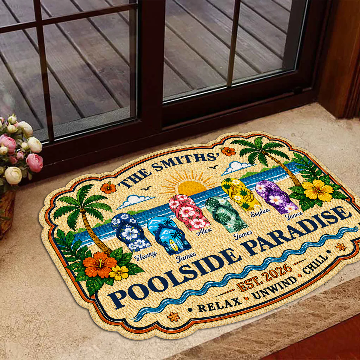 Summer House - Personalized Custom Doormat - Image 4