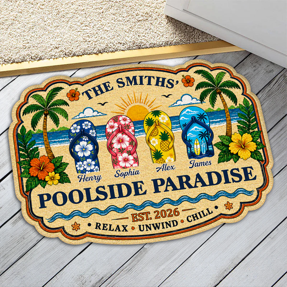 Summer House - Personalized Custom Doormat - Image 5