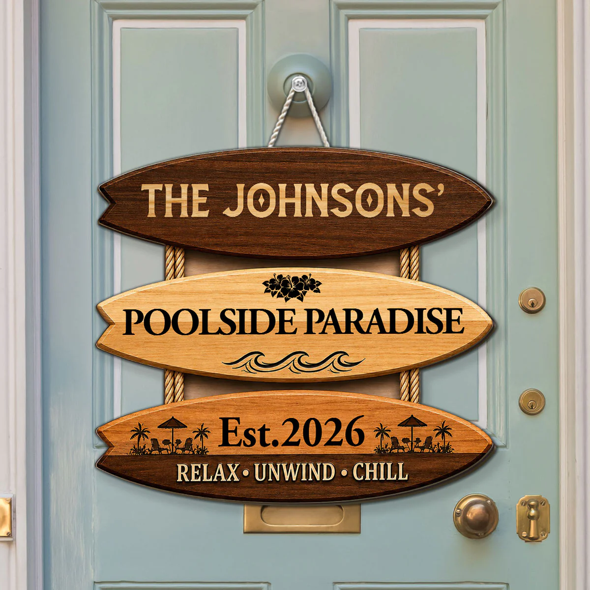 Summer Oasis - Personalized Custom Wood Sign - Image 2