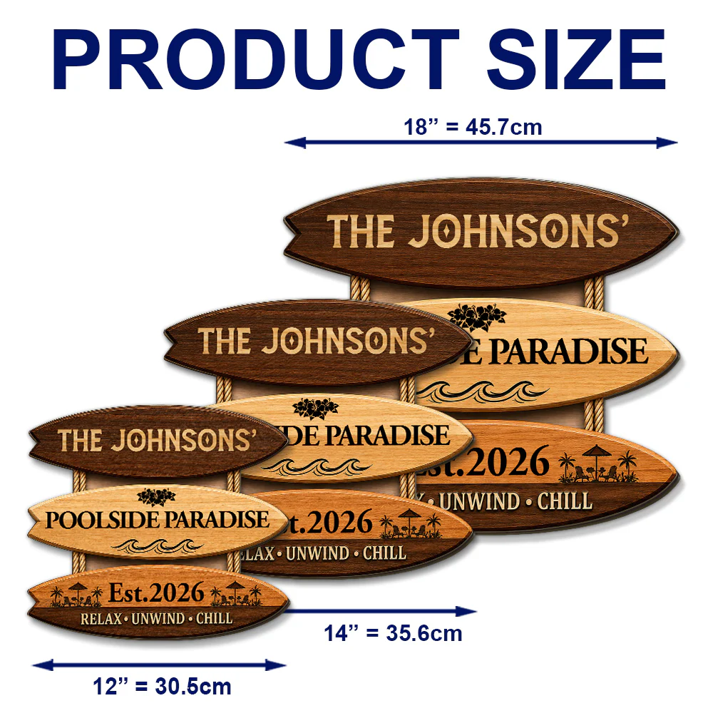Summer Oasis - Personalized Custom Wood Sign - Image 7