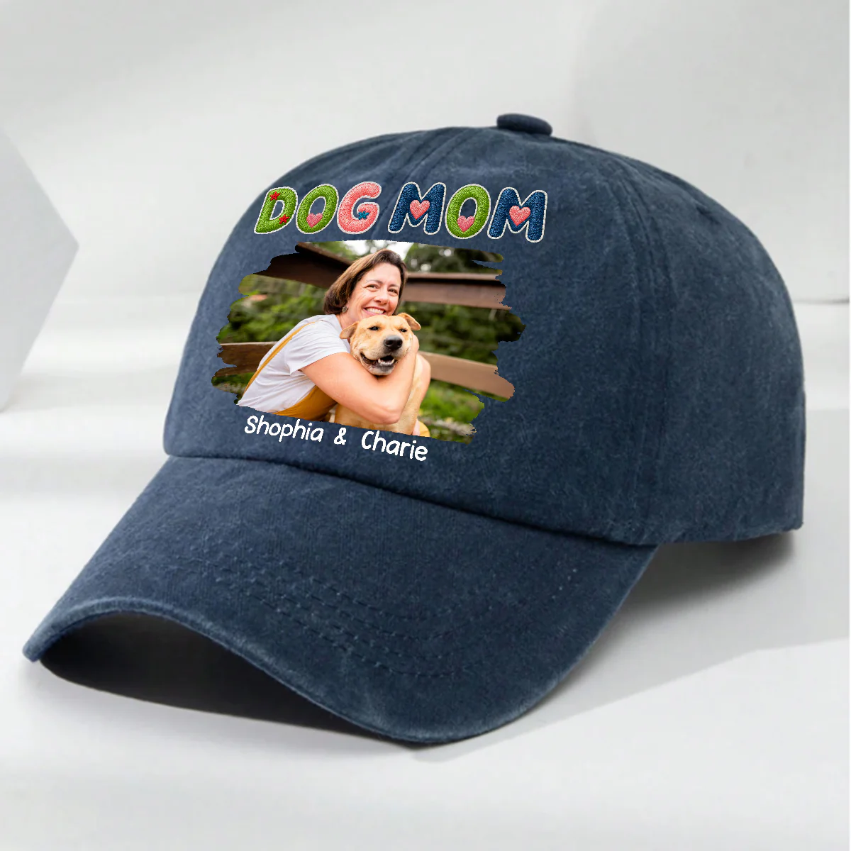 Sun On Our Heads Photo - Personalized Custom 3D Effect Vintage Washed Denim Cap - Image 3