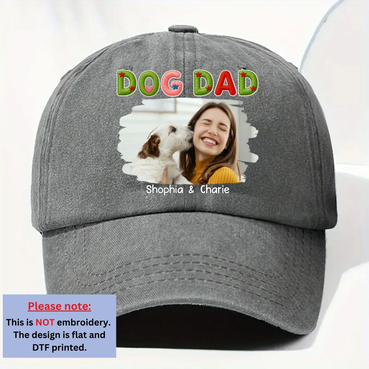 Sun On Our Heads Photo - Personalized Custom 3D Effect Vintage Washed Denim Cap - Image 7