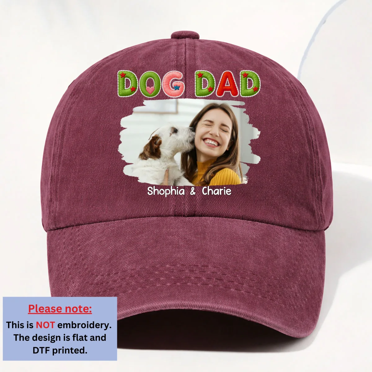 Sun On Our Heads Photo - Personalized Custom 3D Effect Vintage Washed Denim Cap - Image 9
