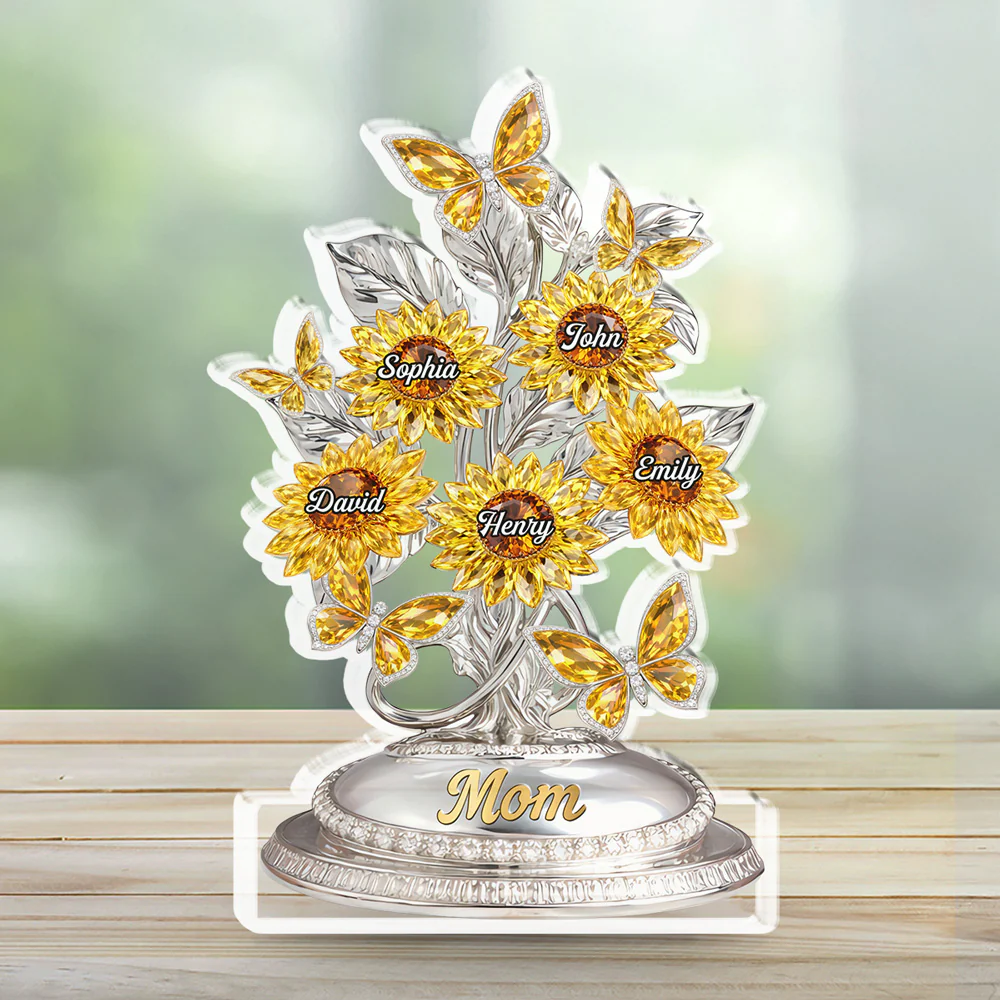 Sunflowers Mom Grandma - Personalized Custom Acrylic Plaque - Image 5