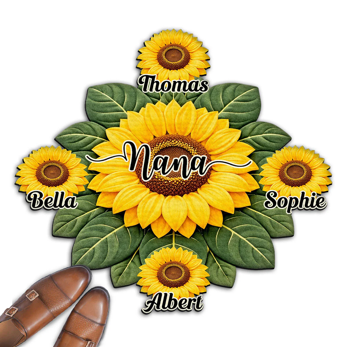 Sweet Blossoms - Personalized Custom Doormat
