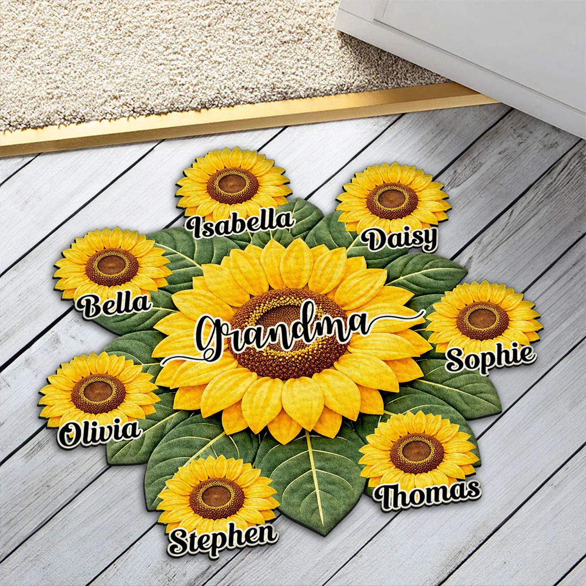 Sweet Blossoms - Personalized Custom Doormat - Image 5