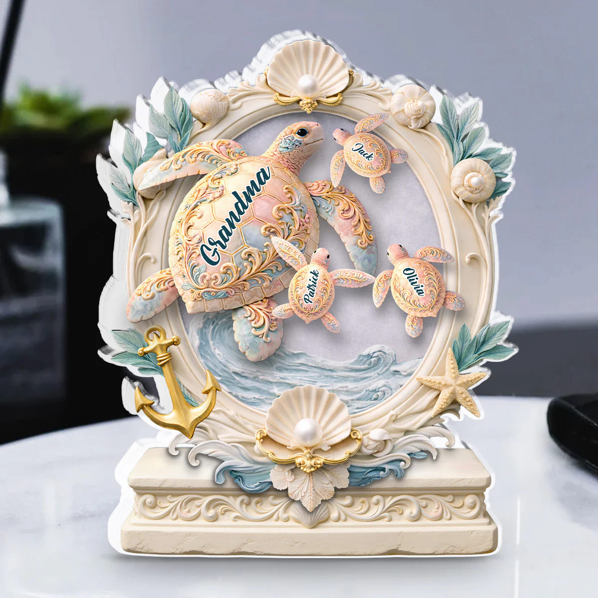 Sweet Turtles - Personalized Custom Acrylic Plaque - Image 2