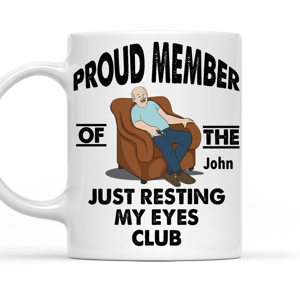 Taking A Quick Eye Break - Personalized Custom Coffee Mug