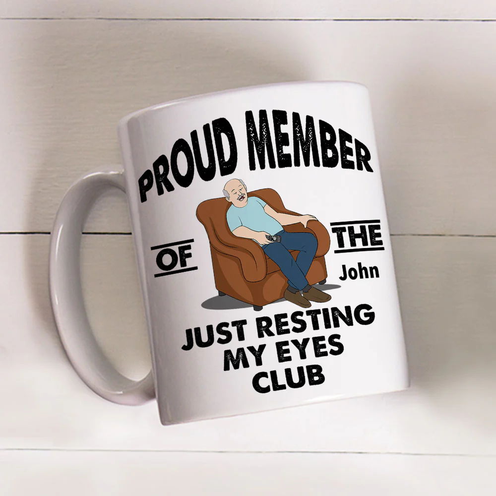Taking A Quick Eye Break - Personalized Custom Coffee Mug - Image 3