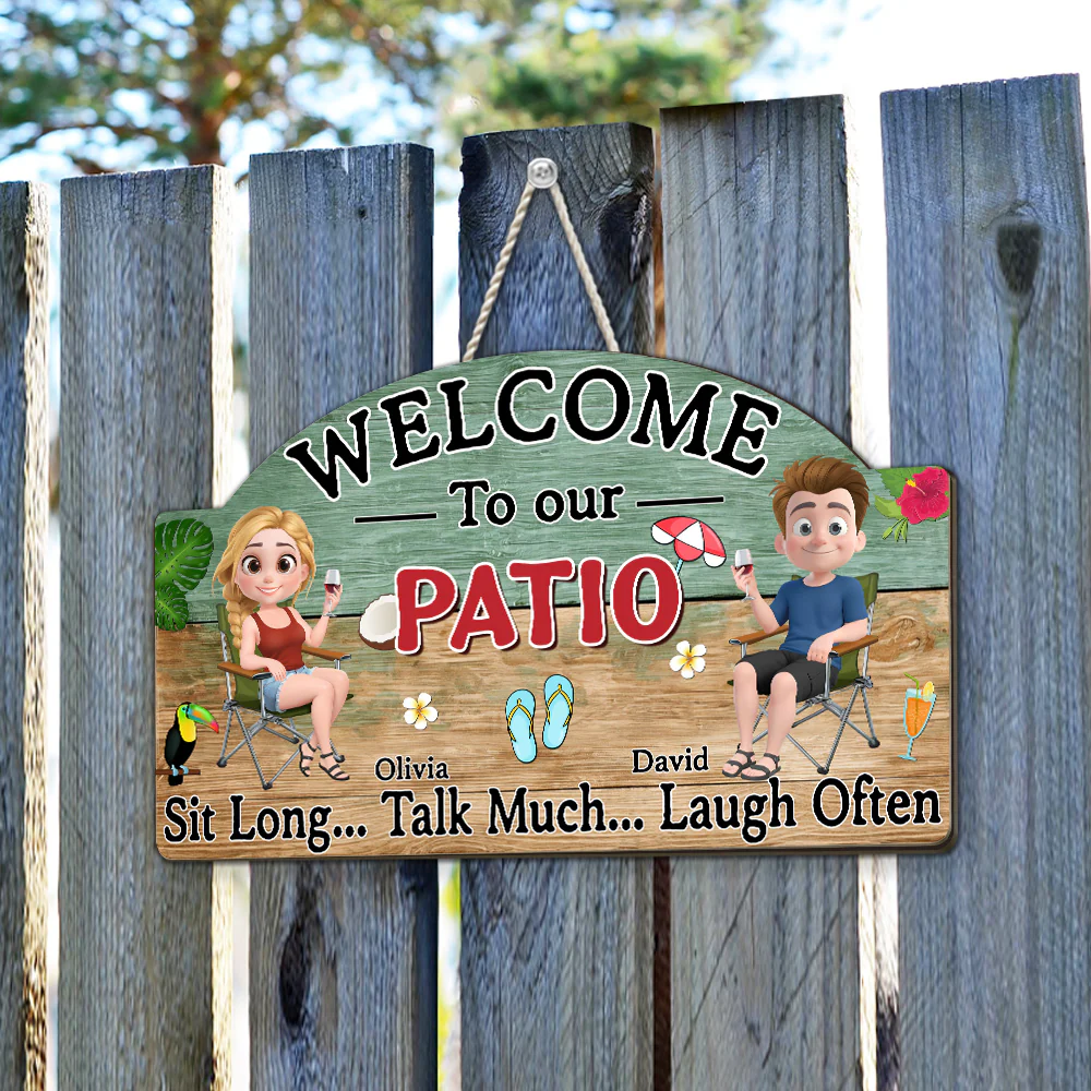 Talk Much Laugh Often - Personalized Custom Wood Sign - Image 2