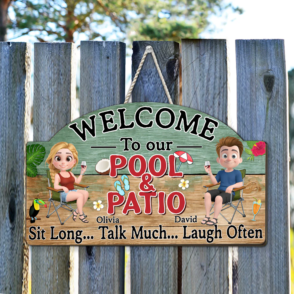 Talk Much Laugh Often - Personalized Custom Wood Sign - Image 4