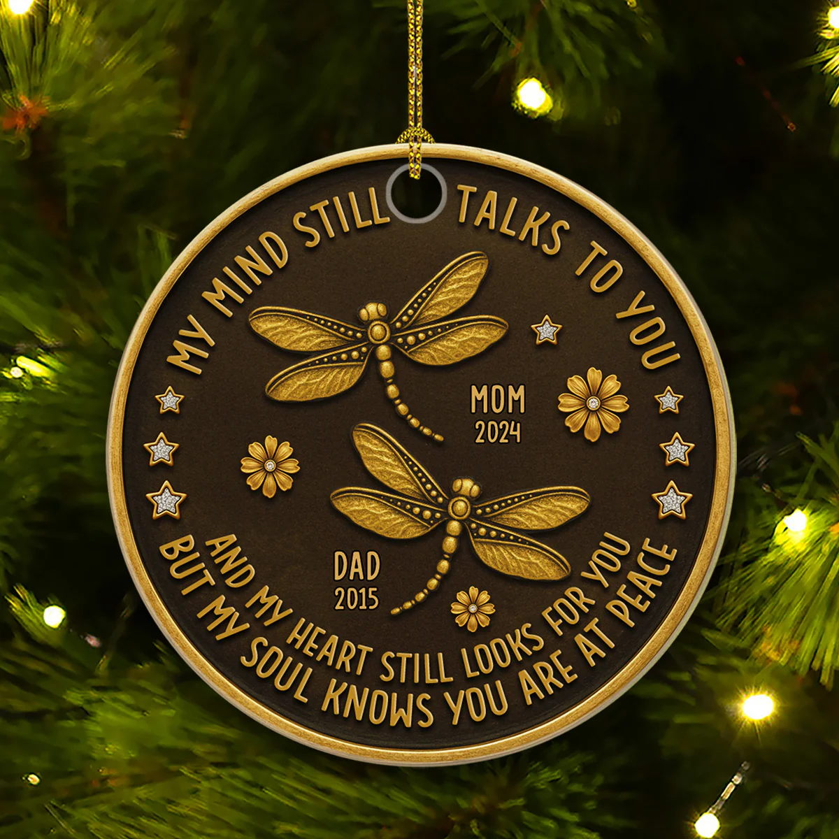 Talk To You Forever - Personalized Custom Ceramic Ornament - Image 2