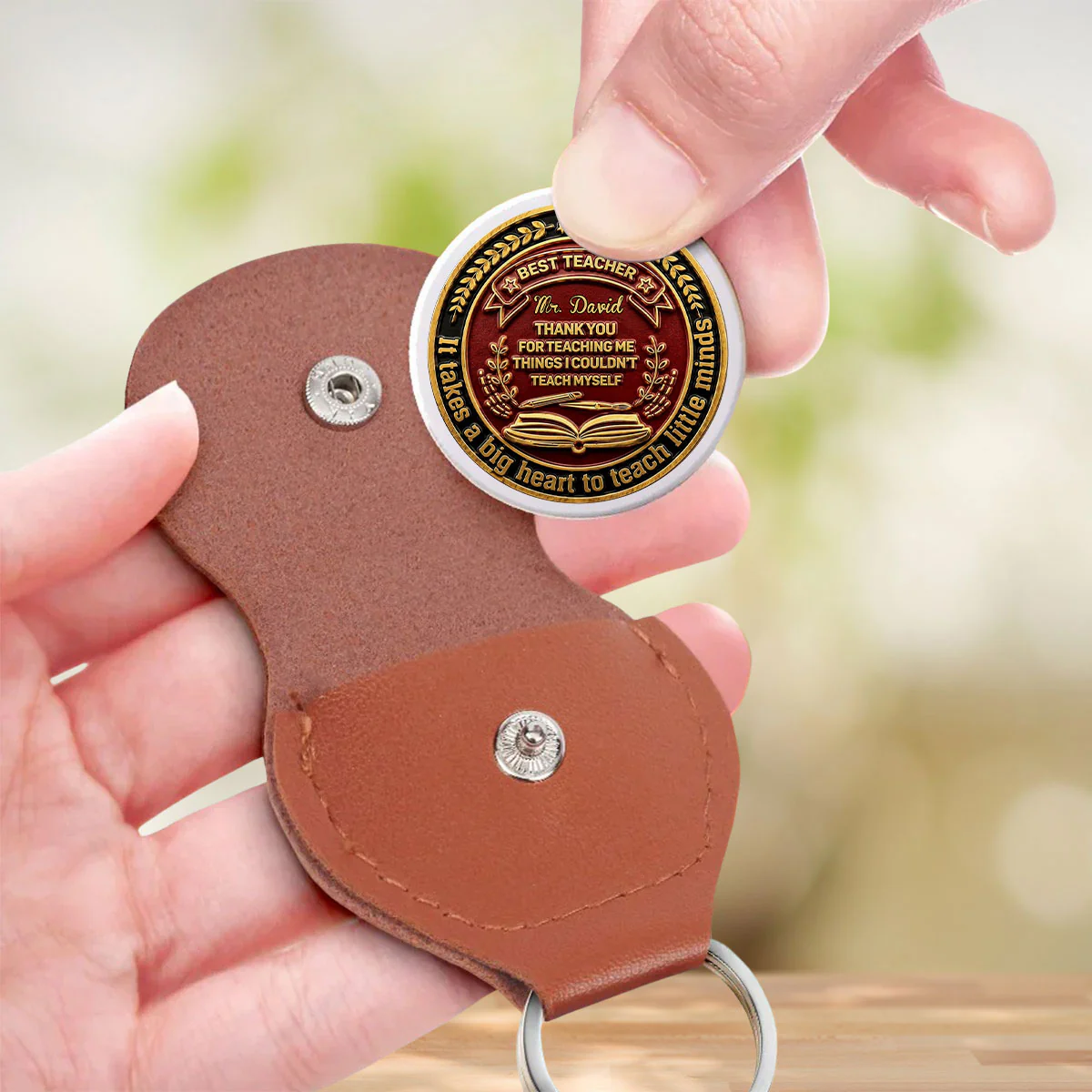 Teachers Create Lasting Impact - Personalized Custom Pocket Hug - Image 3