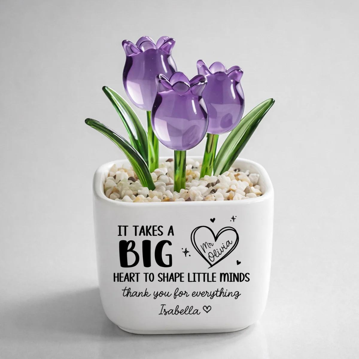 Teachers Make Dreams Bloom - Personalized Custom Glass Everlasting Tulips - Image 9