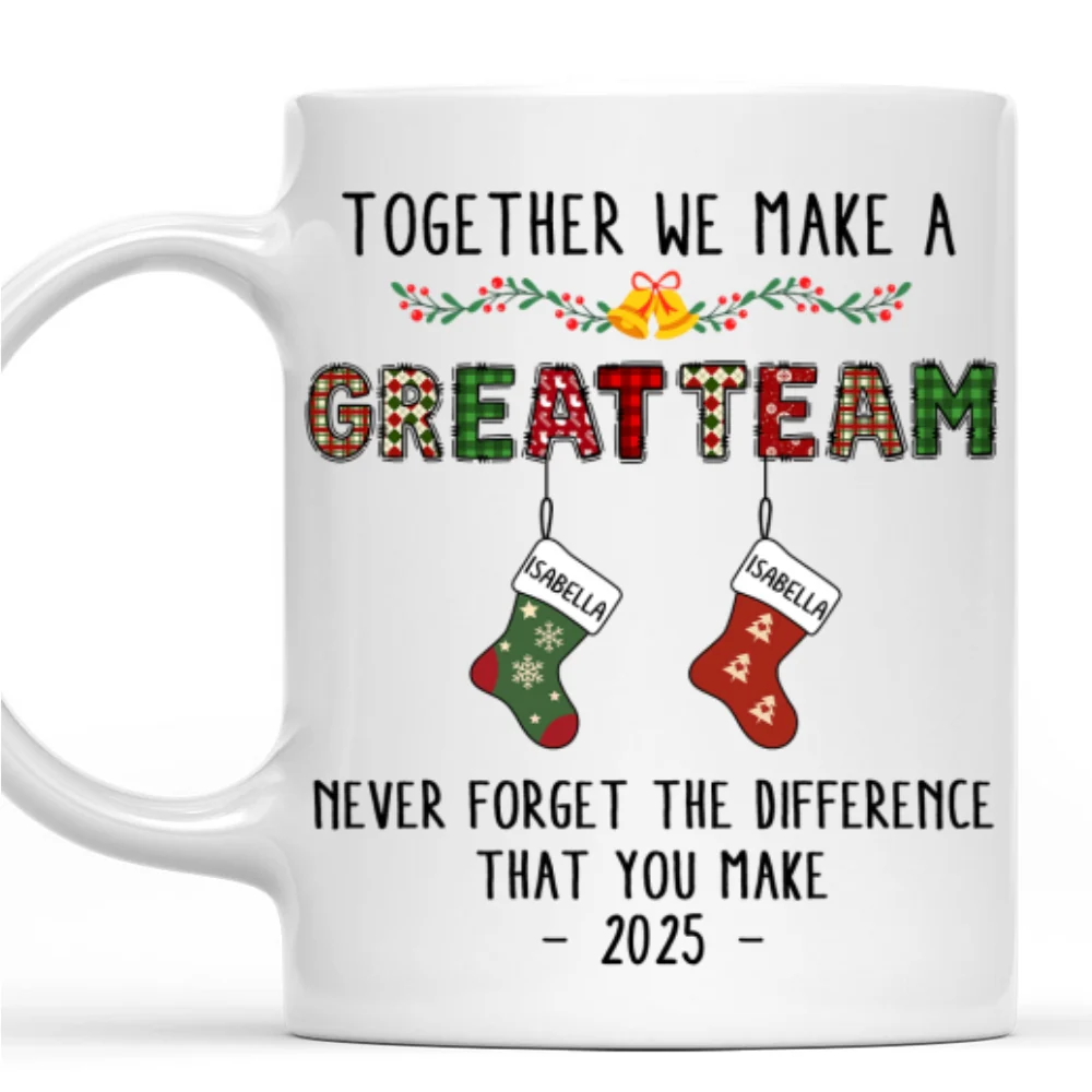 Teamwork Makes The Dream Work - Personalized Custom Coffee Mug - Image 8