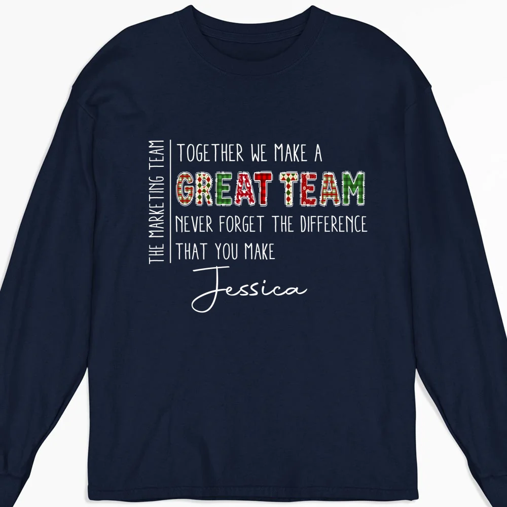 Teamwork Makes The Dream Work - Personalized Custom Shirt - Image 13