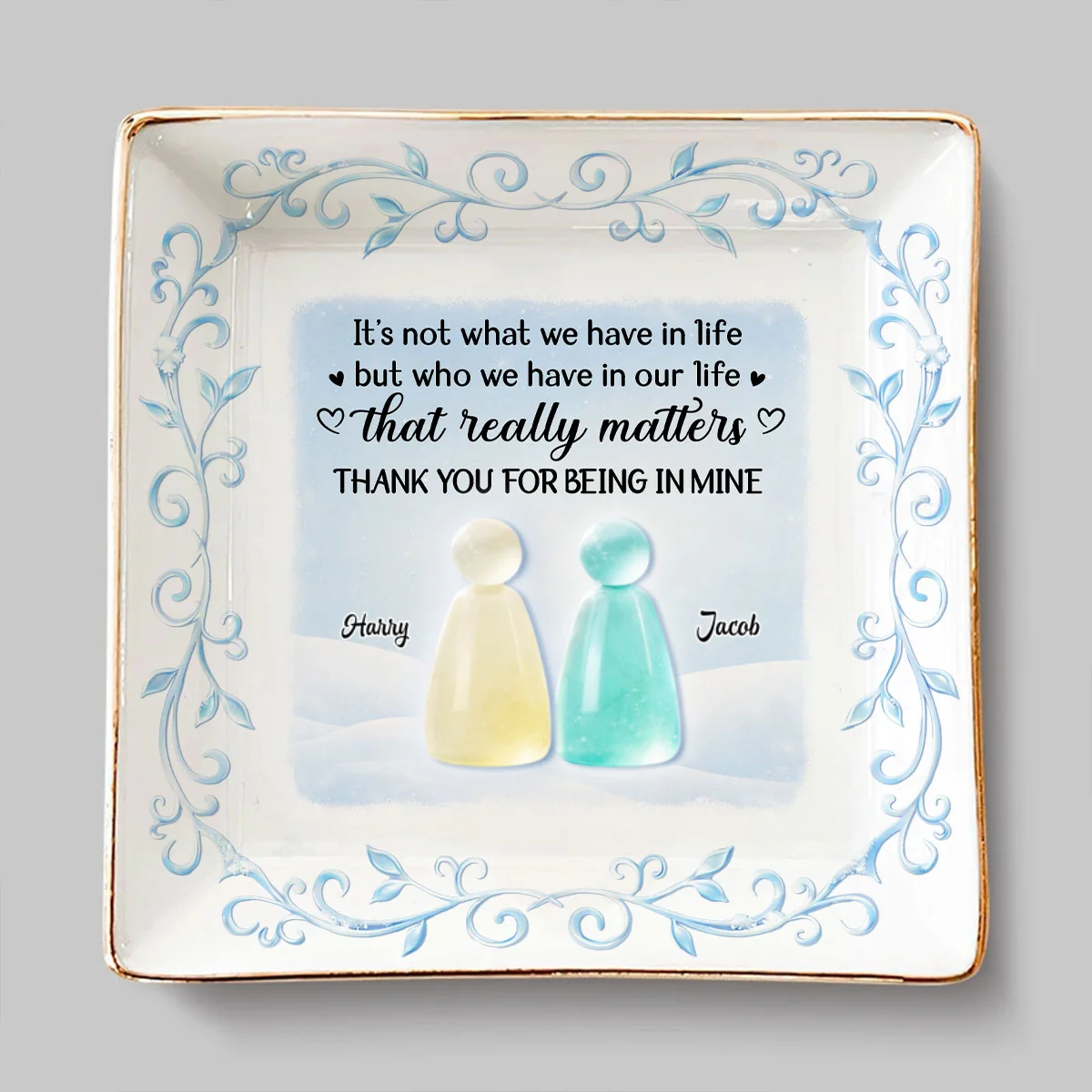 Thank For Being In Mine - Personalized Custom Jewelry Dish - Image 7