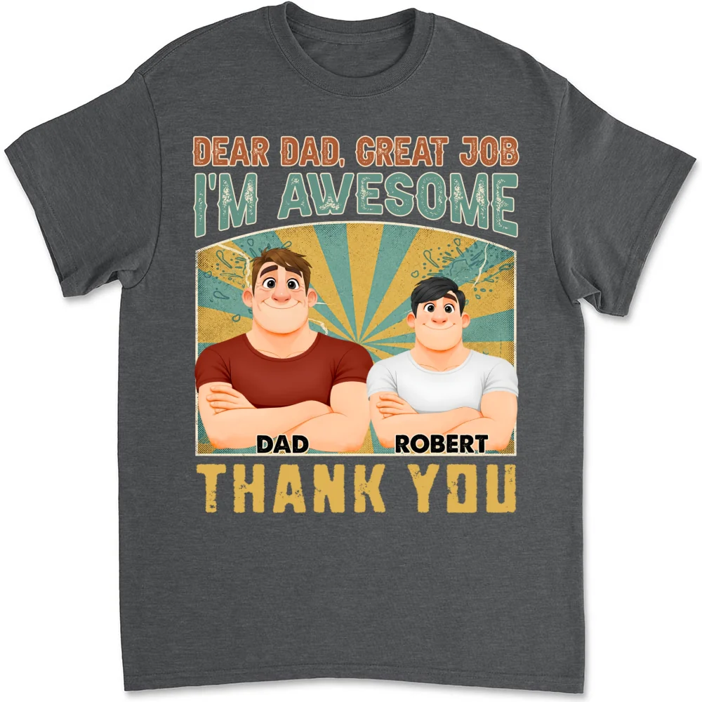 Thank You Best Dad Stylized - Personalized Custom Shirt - Image 8