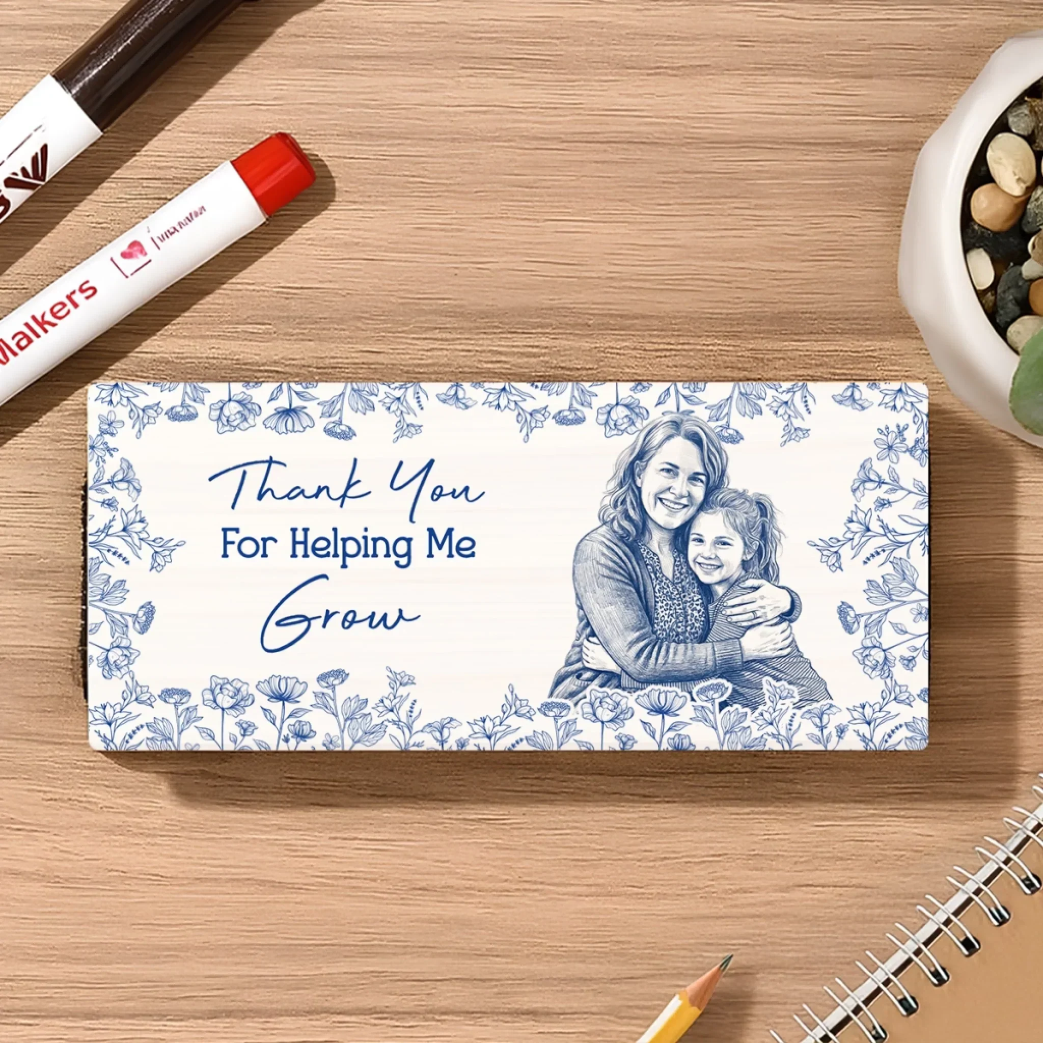 Thank You For Helping Me 2 - Personalized Custom Whiteboard Eraser