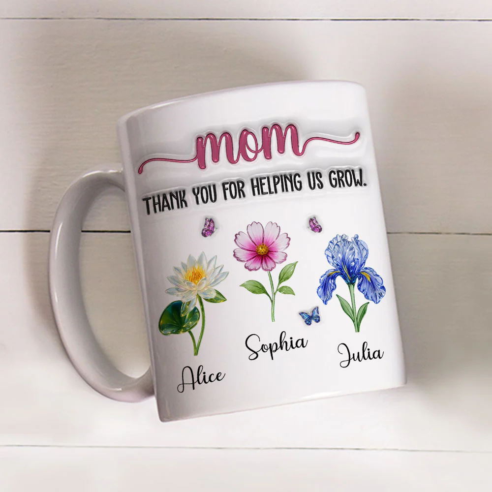 Thank You For Helping Me Grow - Personalized Custom 3D Inflated Effect Mug - Image 3