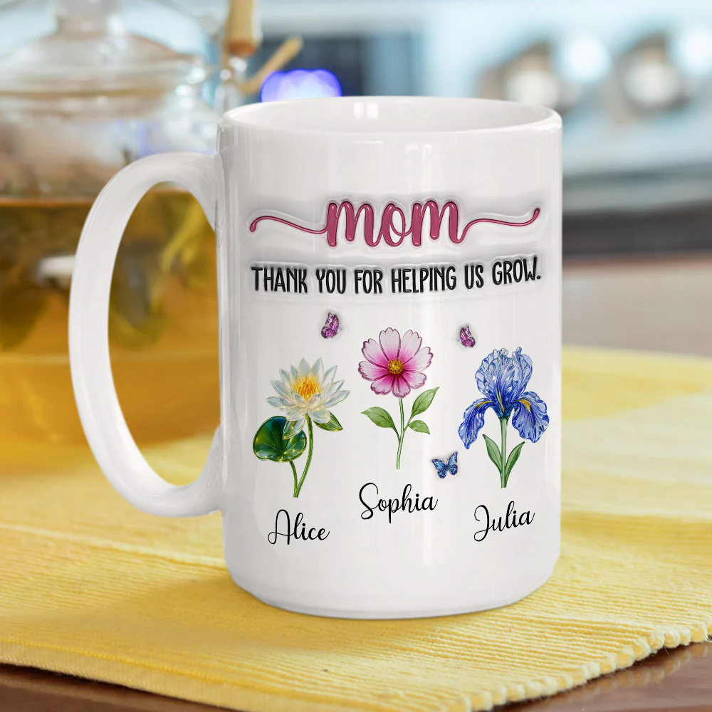 Thank You For Helping Me Grow - Personalized Custom 3D Inflated Effect Mug - Image 4
