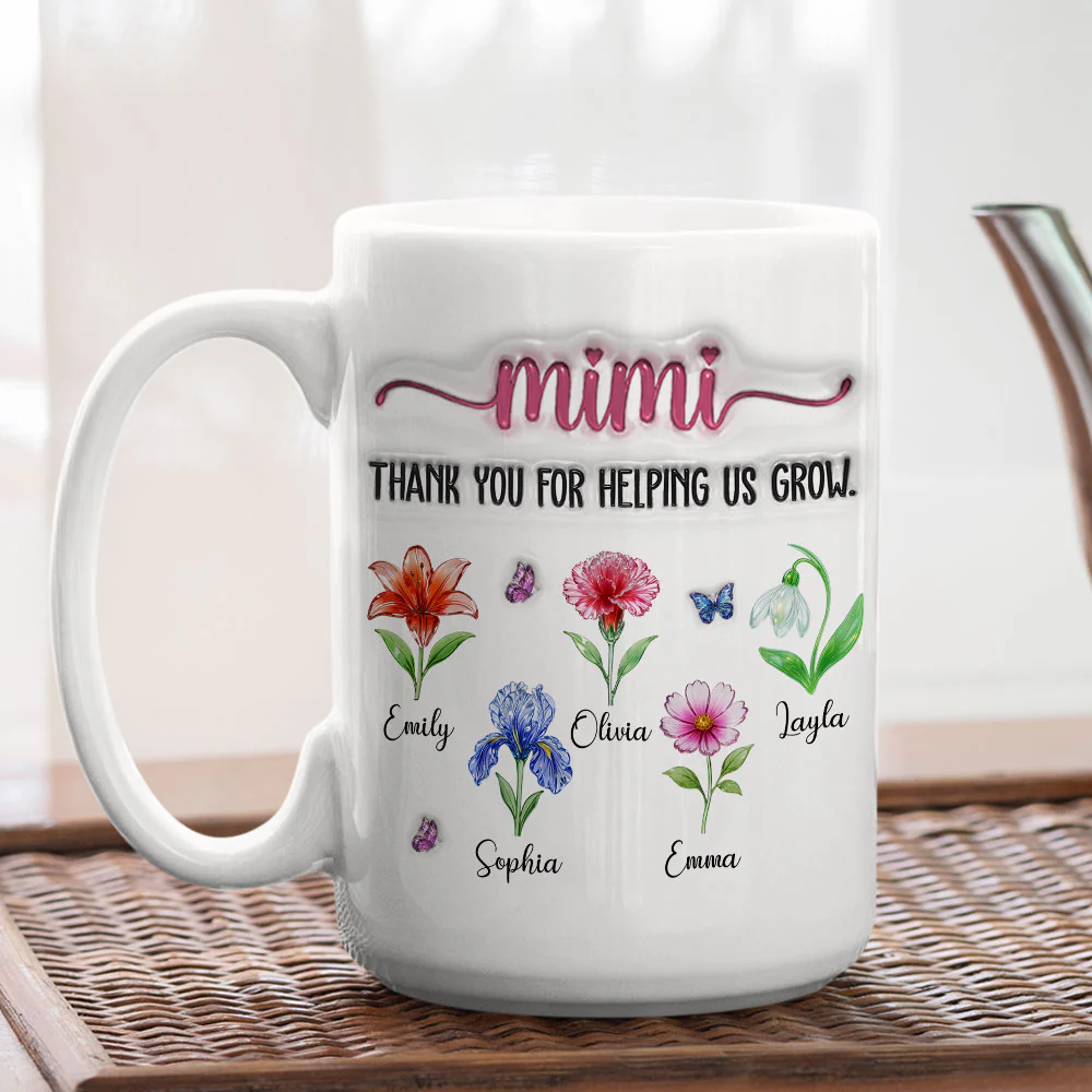 Thank You For Helping Me Grow - Personalized Custom 3D Inflated Effect Mug - Image 5