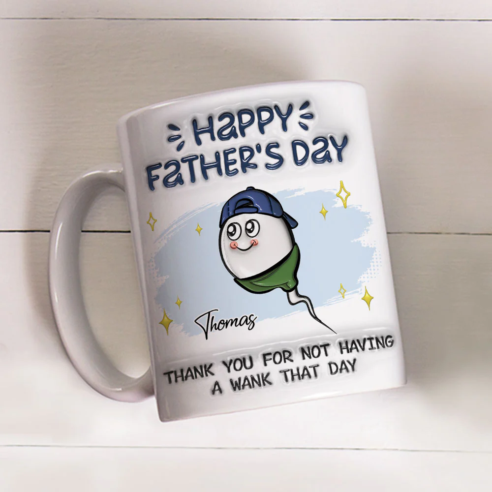 Thanks Dad - Personalized Custom 3D Inflated Effect Mug - Image 4