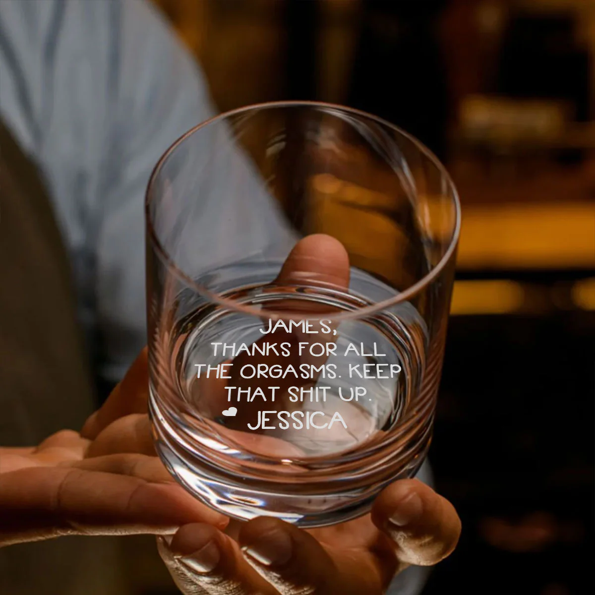 Thanks For All The Orgasms - Personalized Custom Engraved Whiskey Glass - Image 3