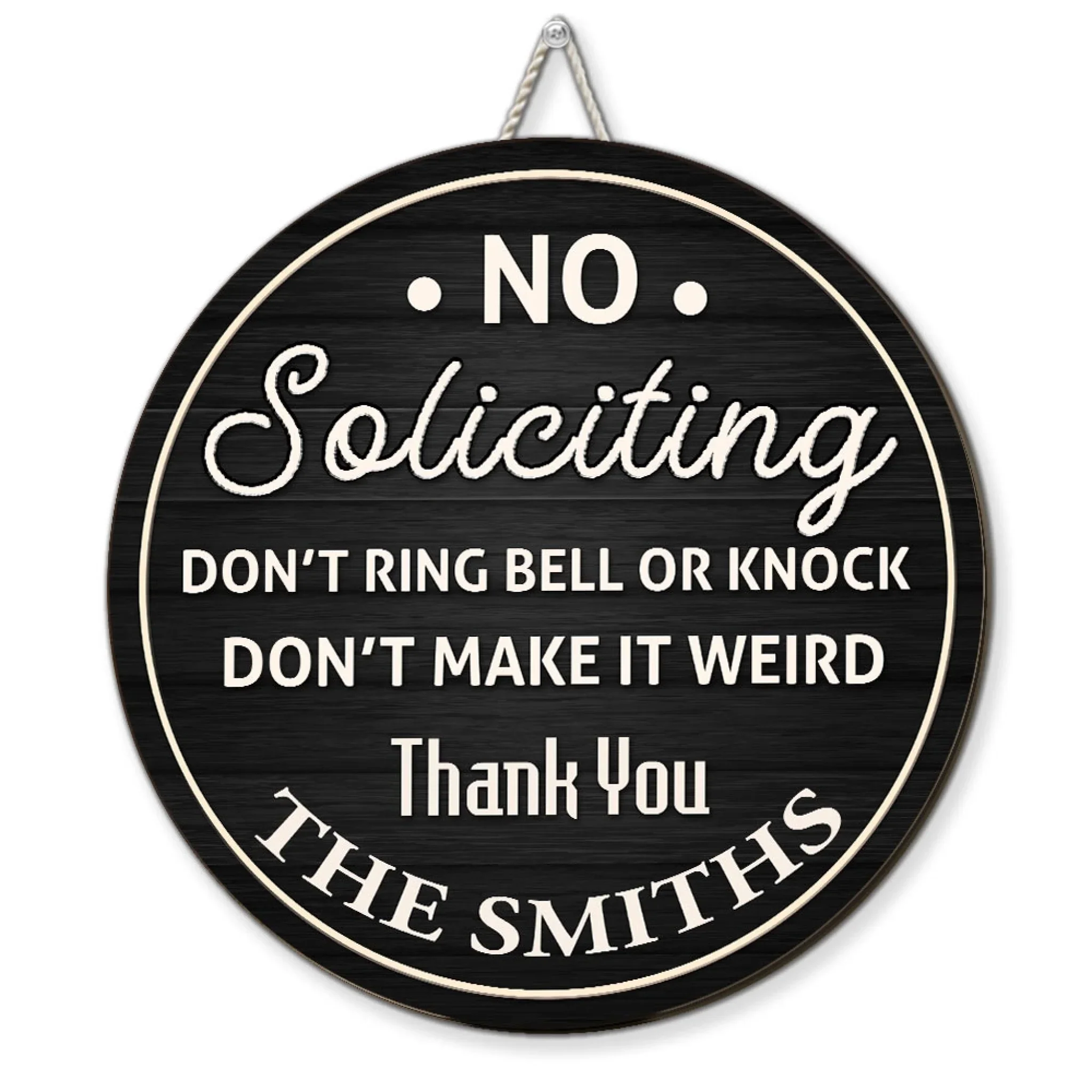 Thanks For Not Knocking - Personalized Custom Wood Sign