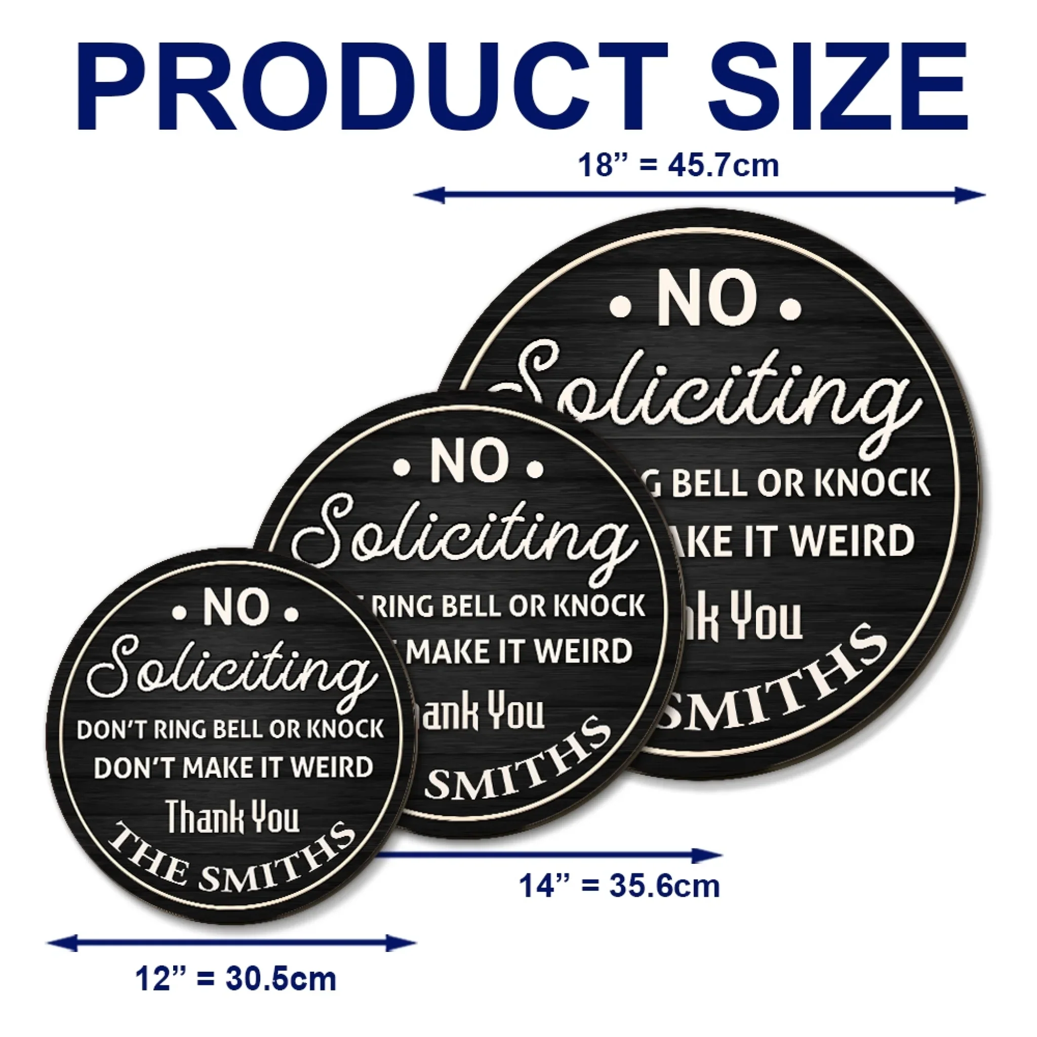 Thanks For Not Knocking - Personalized Custom Wood Sign - Image 6