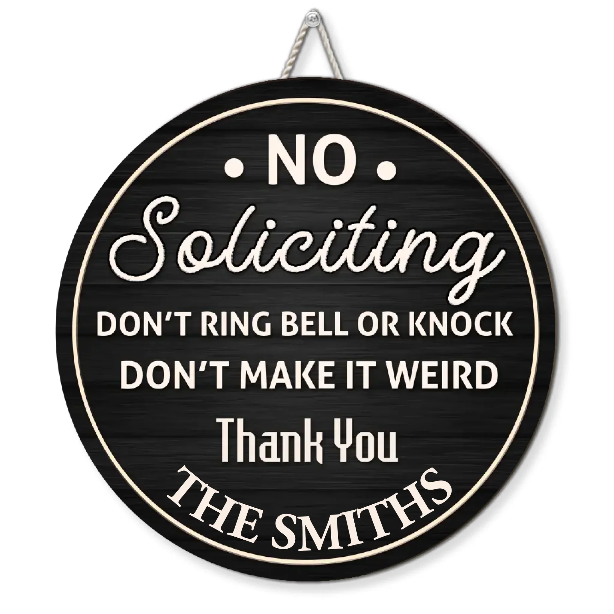 Thanks For Not Knocking - Personalized Custom Wood Sign - Image 7