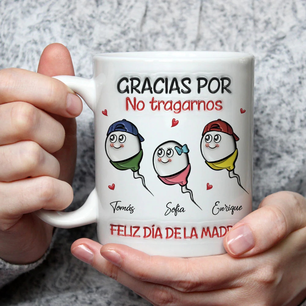 Thanks For Not Swallowing Spanish - Personalized Custom 3D Inflated Effect Mug - Image 3