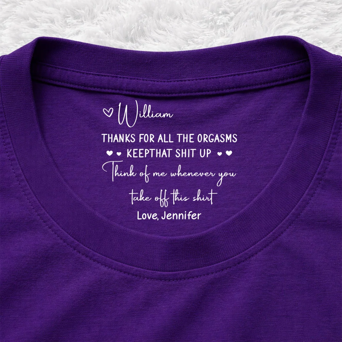Thanks For - Personalized Custom Inside Neck Print T-shirt - Image 10
