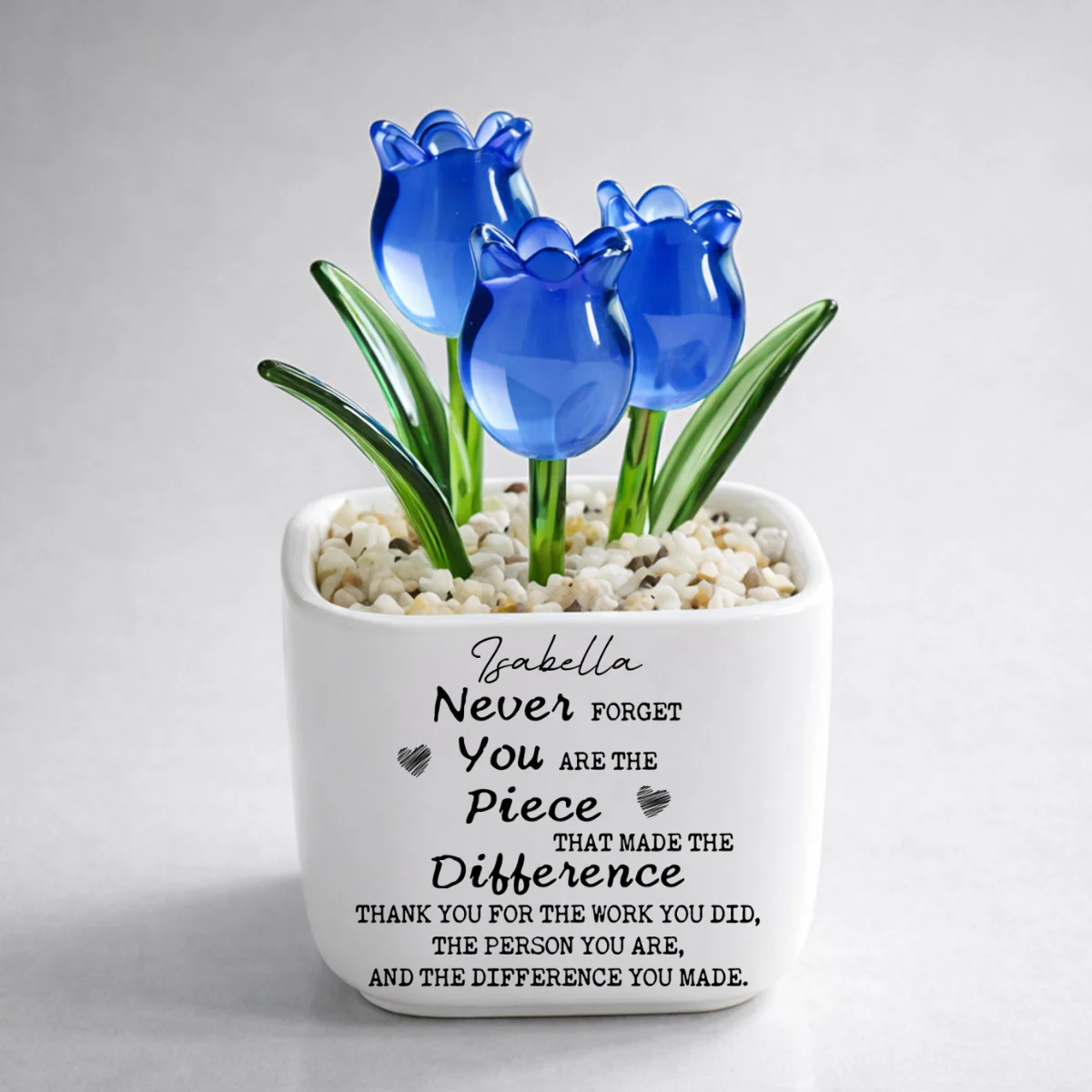 Thanks For The Work You Did - Personalized Custom Glass Everlasting Tulips - Image 10