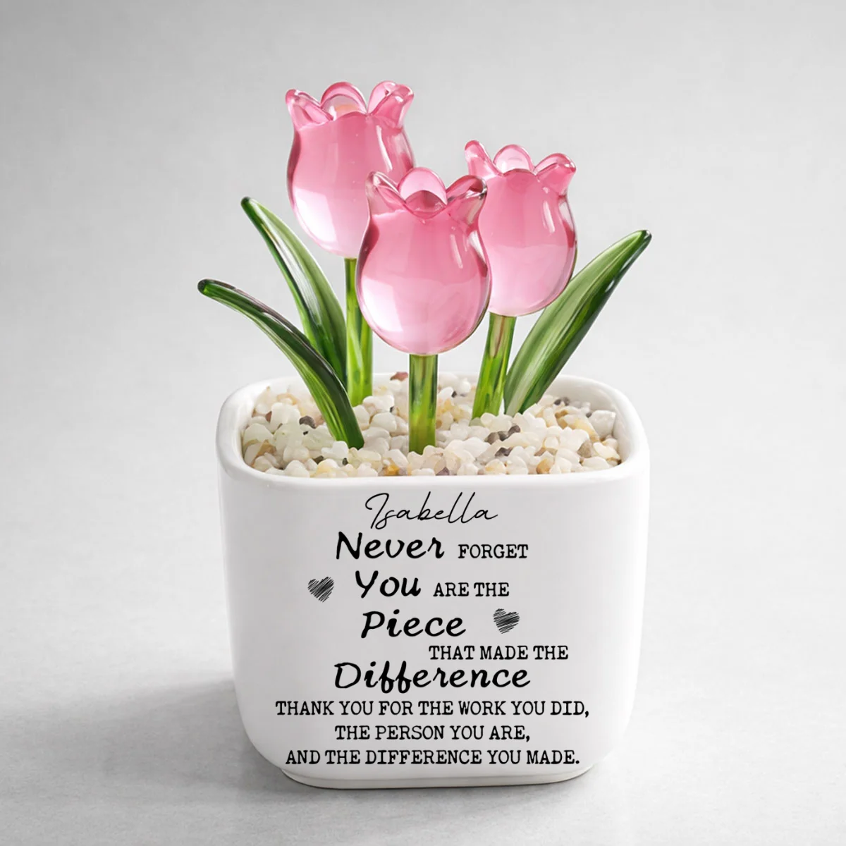 Thanks For The Work You Did - Personalized Custom Glass Everlasting Tulips - Image 11