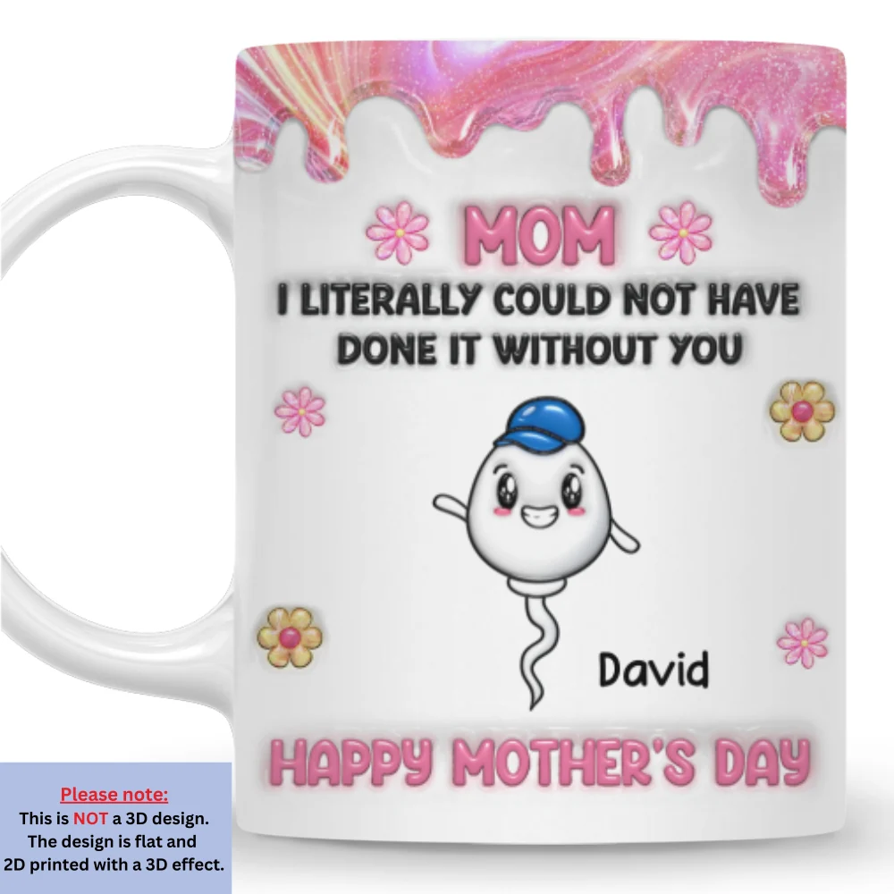 Thanks Mommy - Personalized Custom 3D Inflated Effect Mug - Image 7