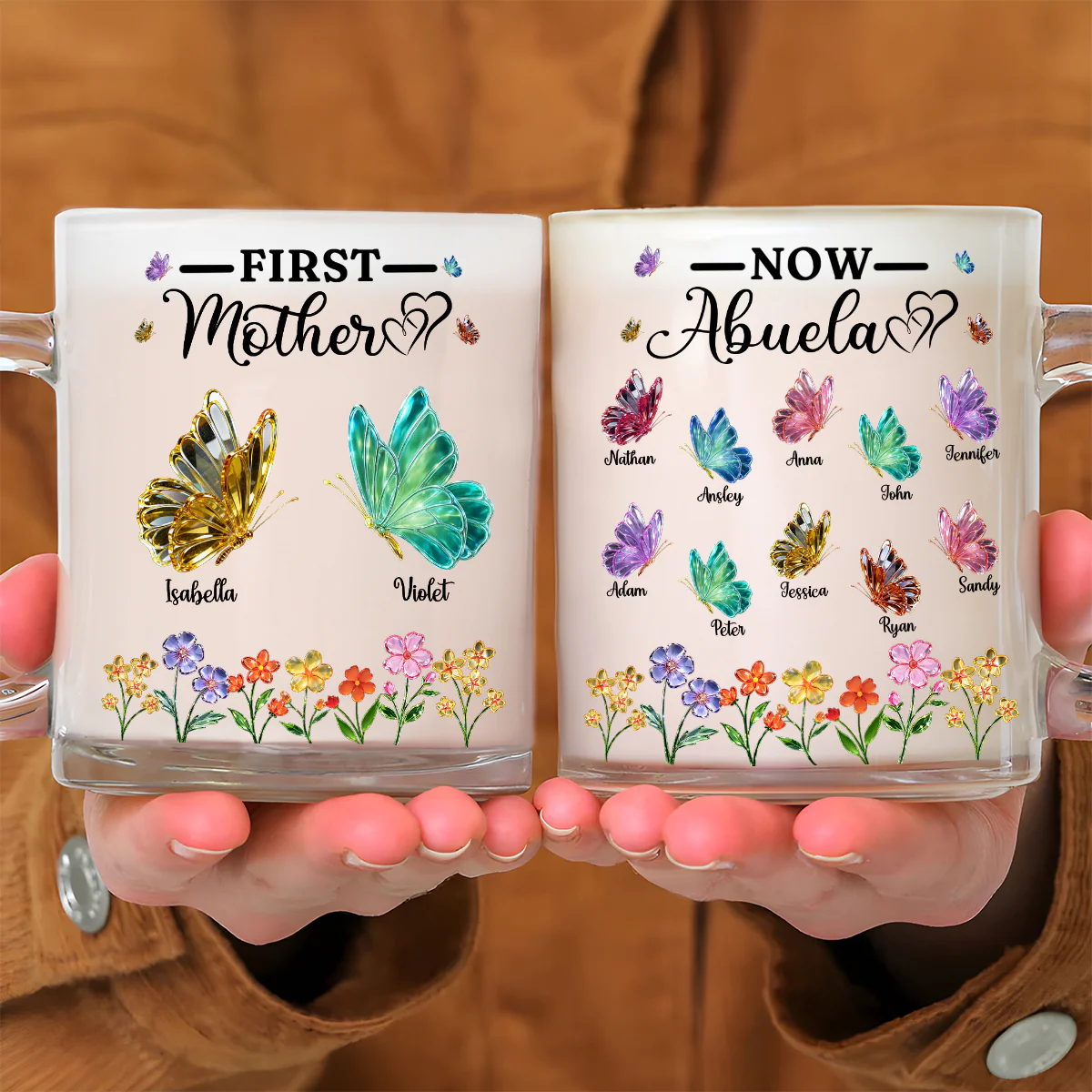 The Beautiful Journey - Personalized Custom Glass Mug - Image 2